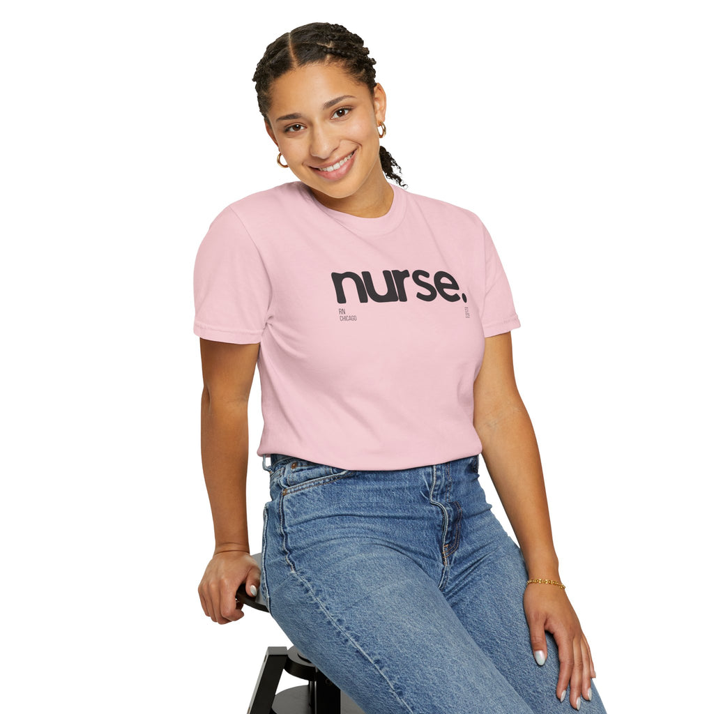 Nurse Chicago Graphic Tee — 'nurse.' Minimalist Medical T‑Shirt