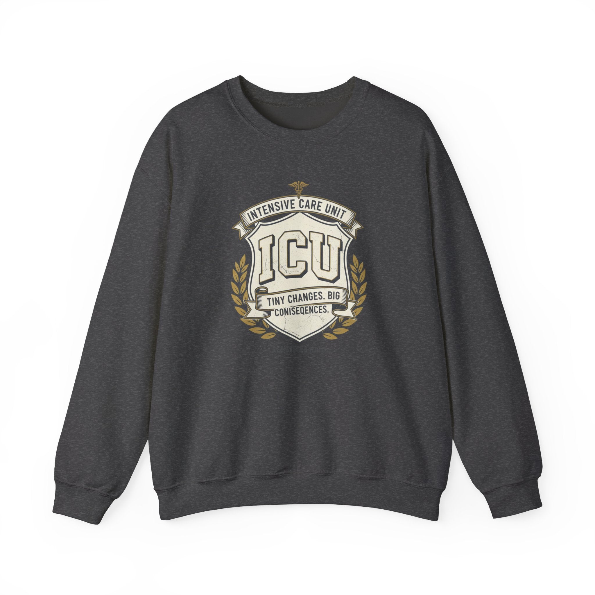 ICU Crest Sweatshirt — Intensive Care Unit Nurse & Doctor Gift