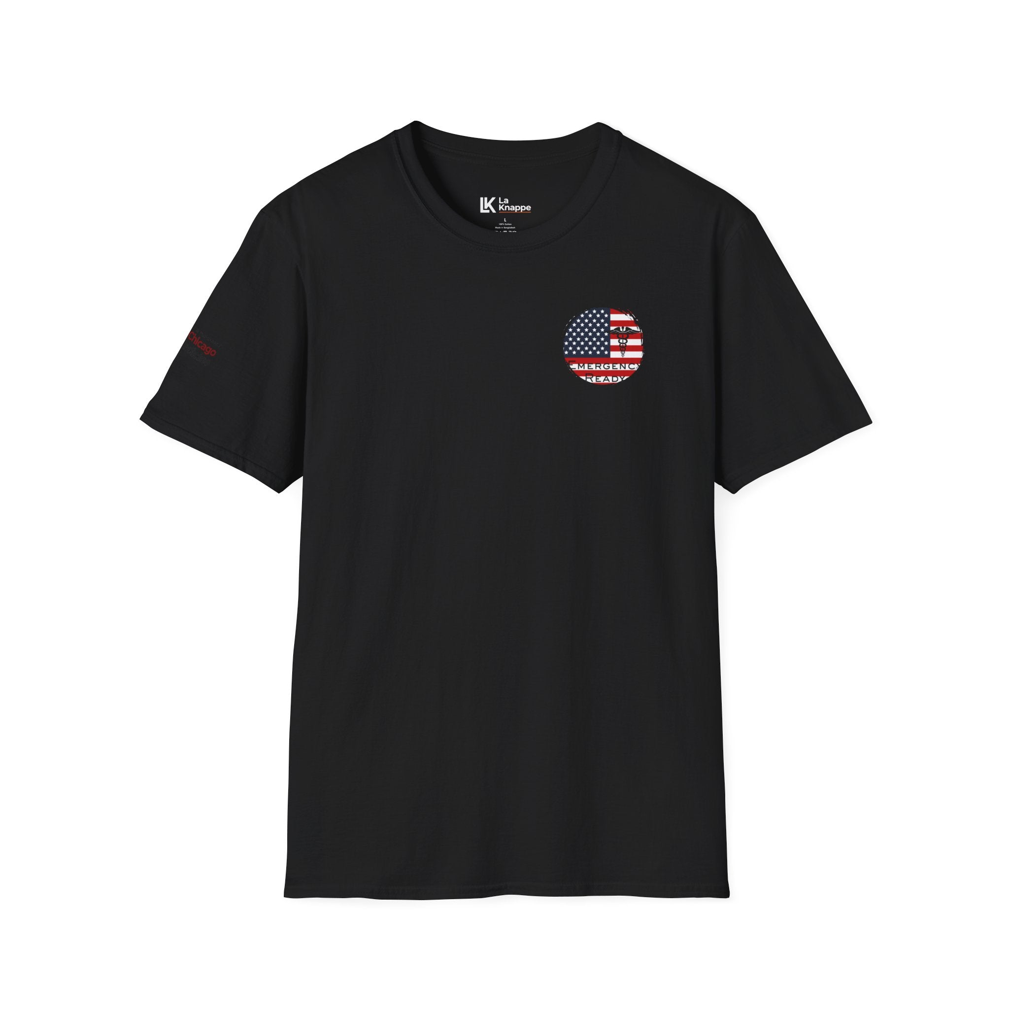 American Flag Circle T-Shirt — Patriotic USA Emergency Ready Nurse T-Shirt