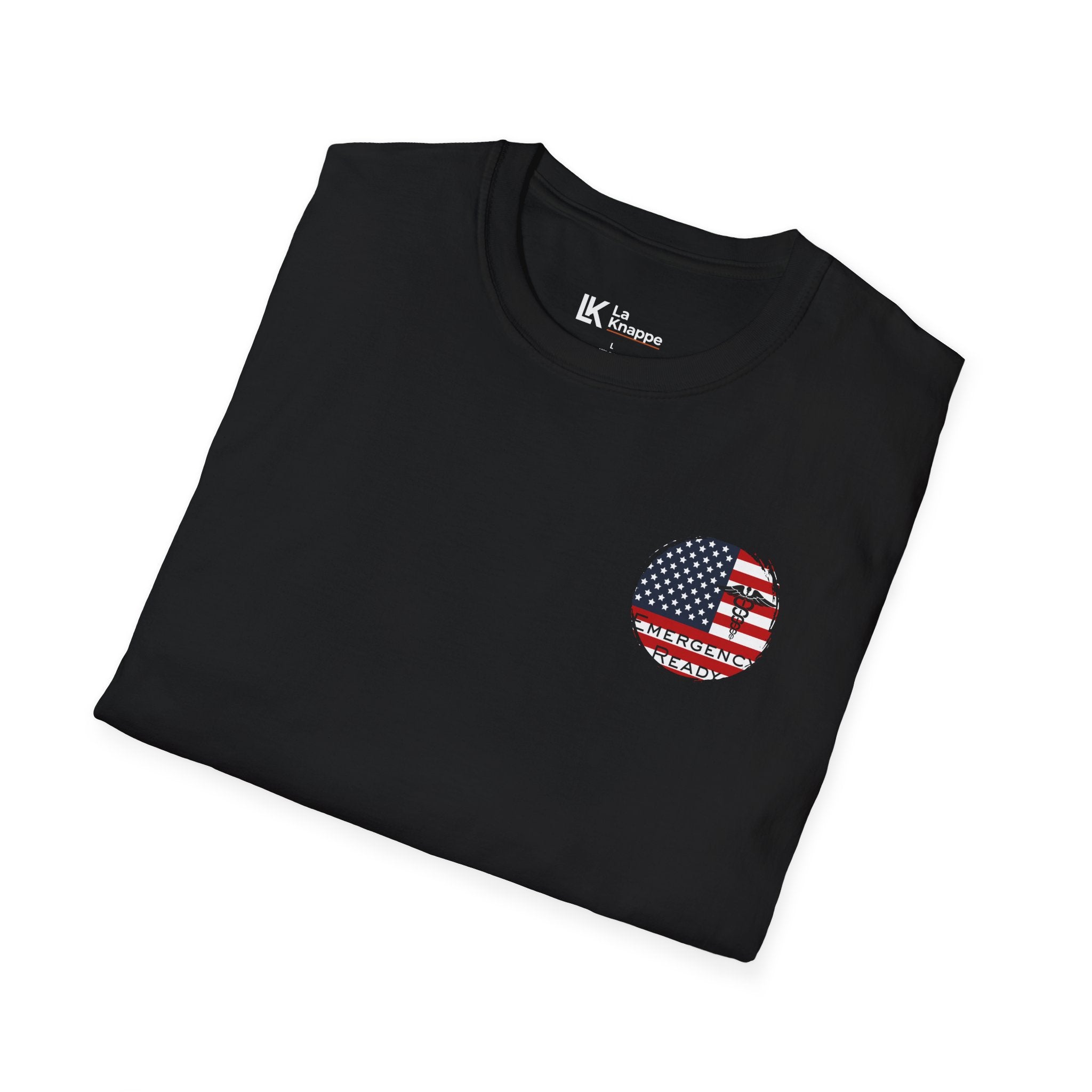 American Flag Circle T-Shirt — Patriotic USA Emergency Ready Nurse T-Shirt