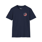 American Flag Circle T-Shirt — Patriotic USA Emergency Ready Nurse T-Shirt