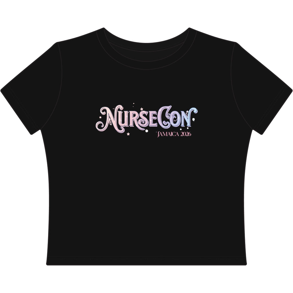NurseCon Jamaica 2026 Women's Baby Tee — Pastel Nurse Convention Crop T-Shirt