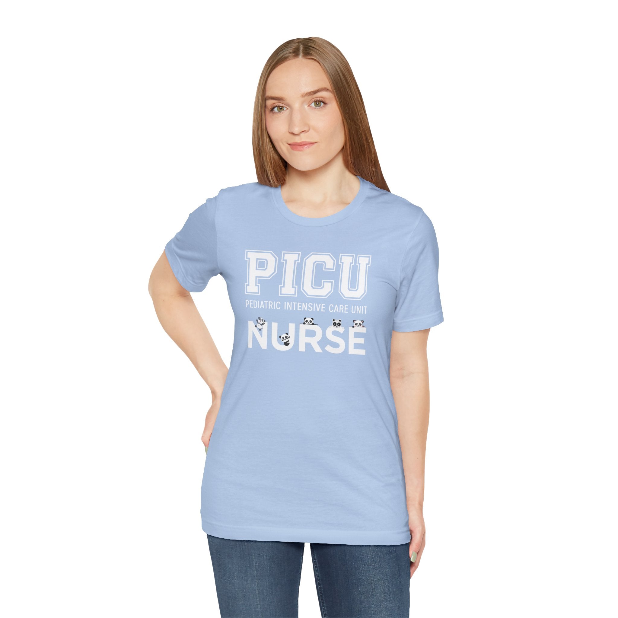 PICU Nurse T‑Shirt — Cute ICU Neonatal Nurse Tee (Baby Paw Icons)