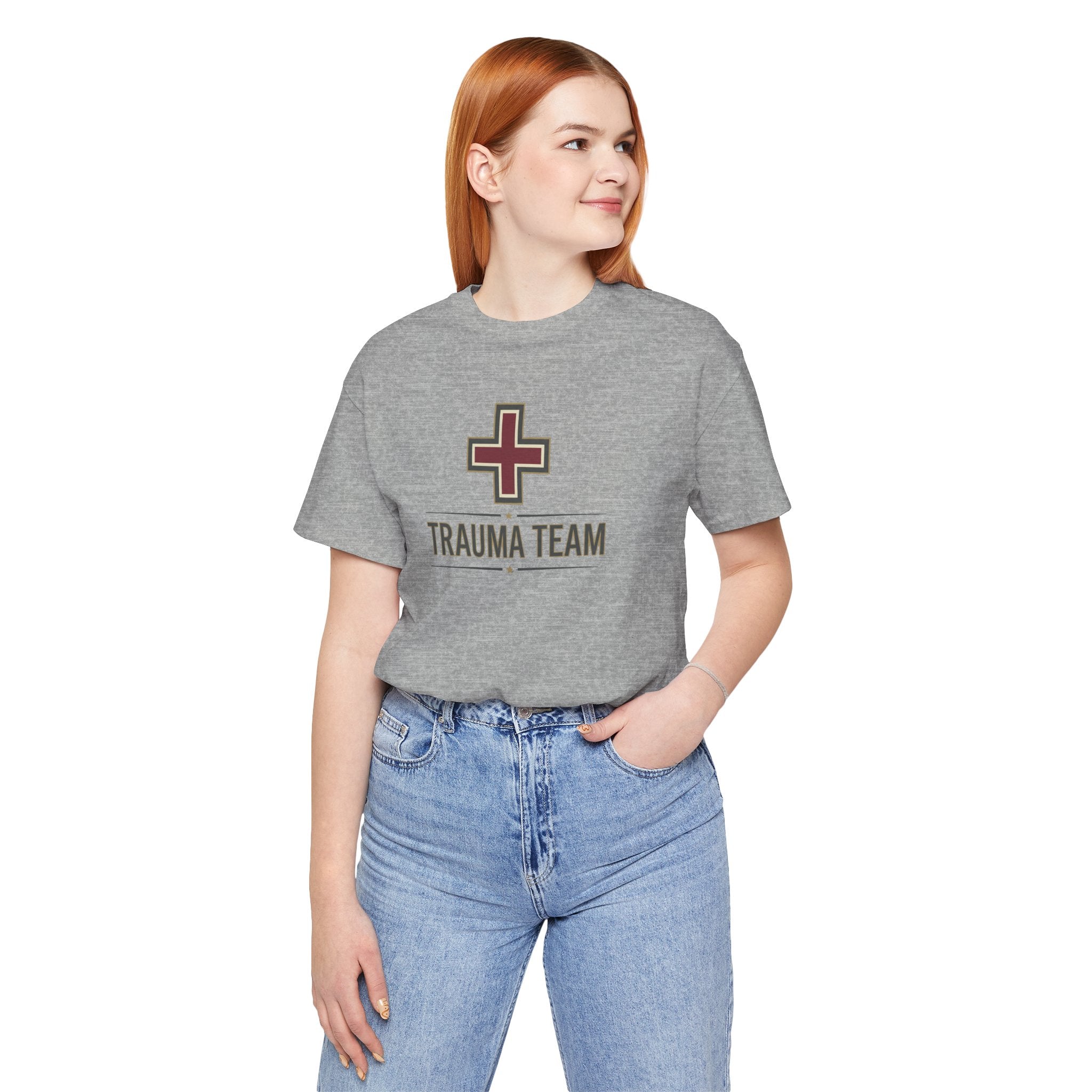Trauma Team T-Shirt — Medical Cross Graphic Tee for EMTs & First Responders Trauma Nurse ED Nurse Trauma MD ER RN