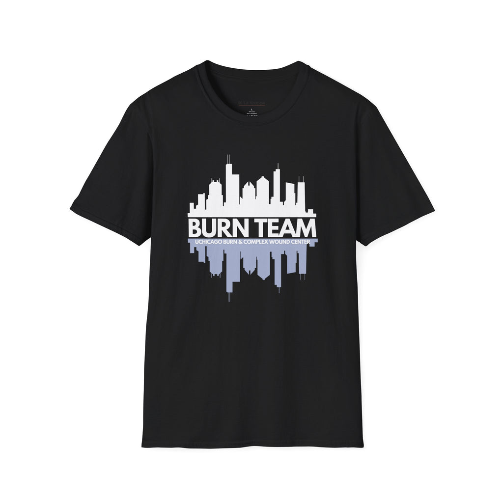Burn Team T-shirt for Nurses- minimalist, stylish tee on-shift or off duty.