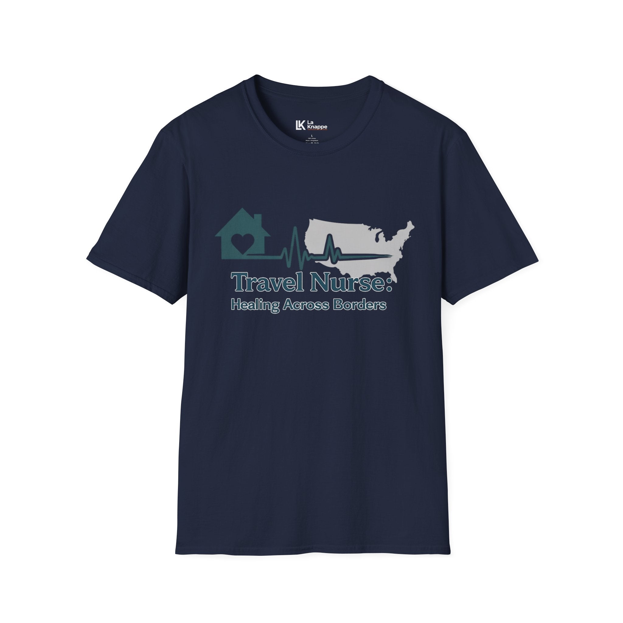 Travel Nurse tee - "Home With A Heart Travel Nurses Healing Across Border" Graphic Tee