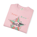 NICU First Rule Star T-Shirt — First Rule: Fierce HEARTS, Gentle HANDS Preemie & Neonatal Care Support Tee Pediatric NURSE T-shirt