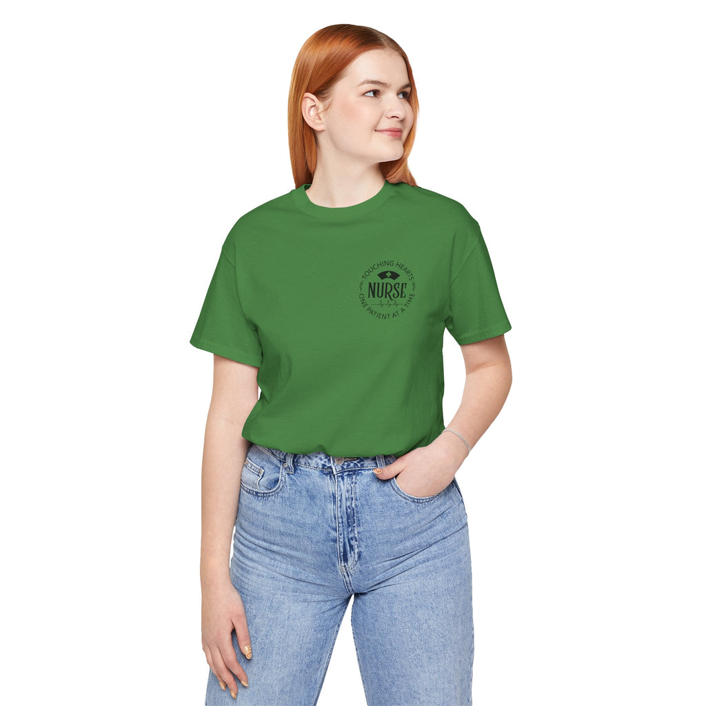 Nurse Heartbeat Logo Tee — 'Proud To Be A Nurse' Short Sleeve Shirt