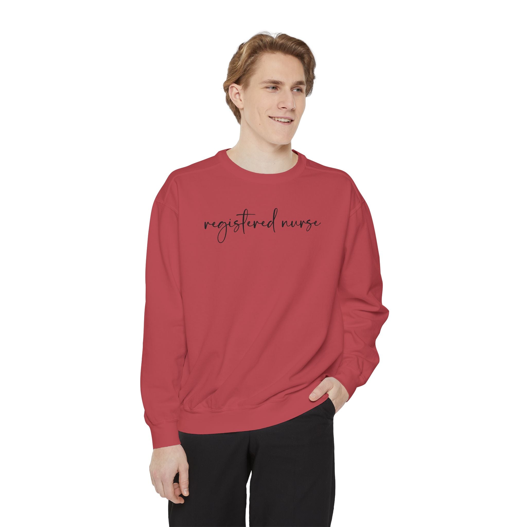 Registered Nurse Embroidered Script Sweatshirt