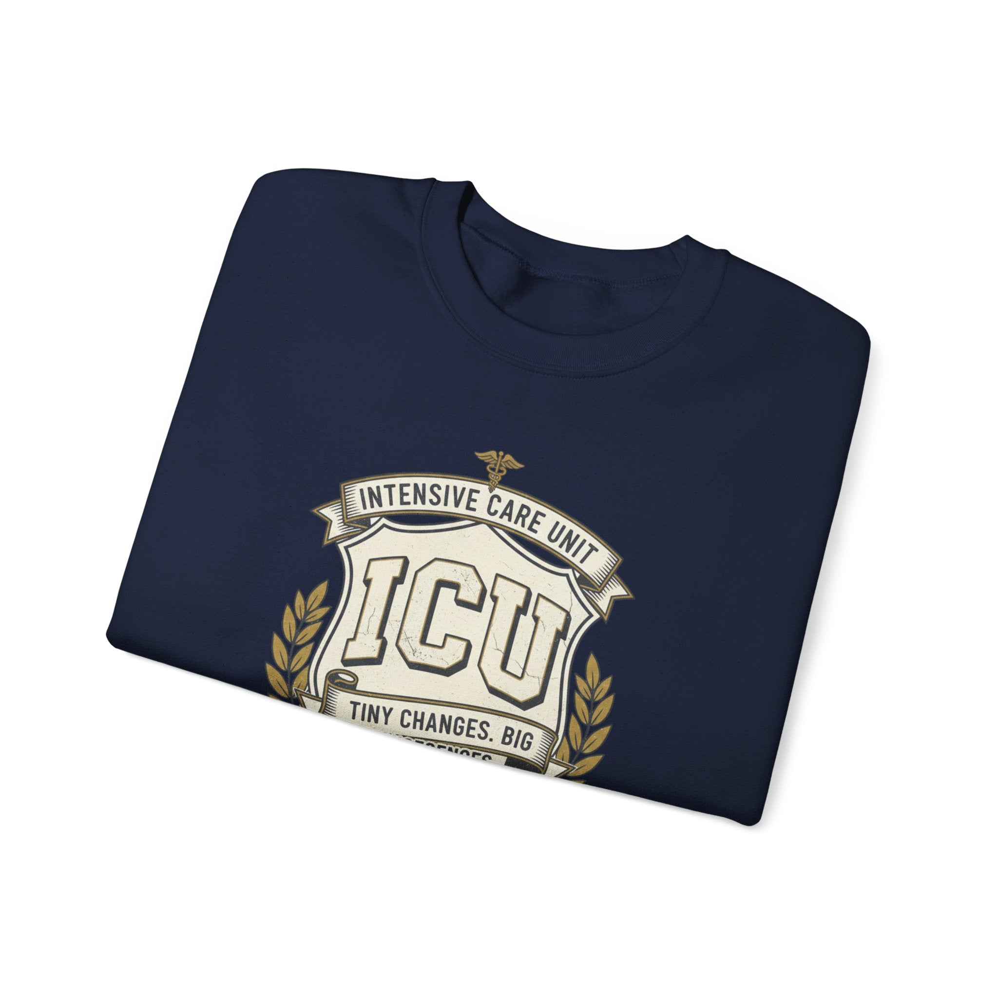 ICU Crest Sweatshirt — Intensive Care Unit Nurse & Doctor Gift