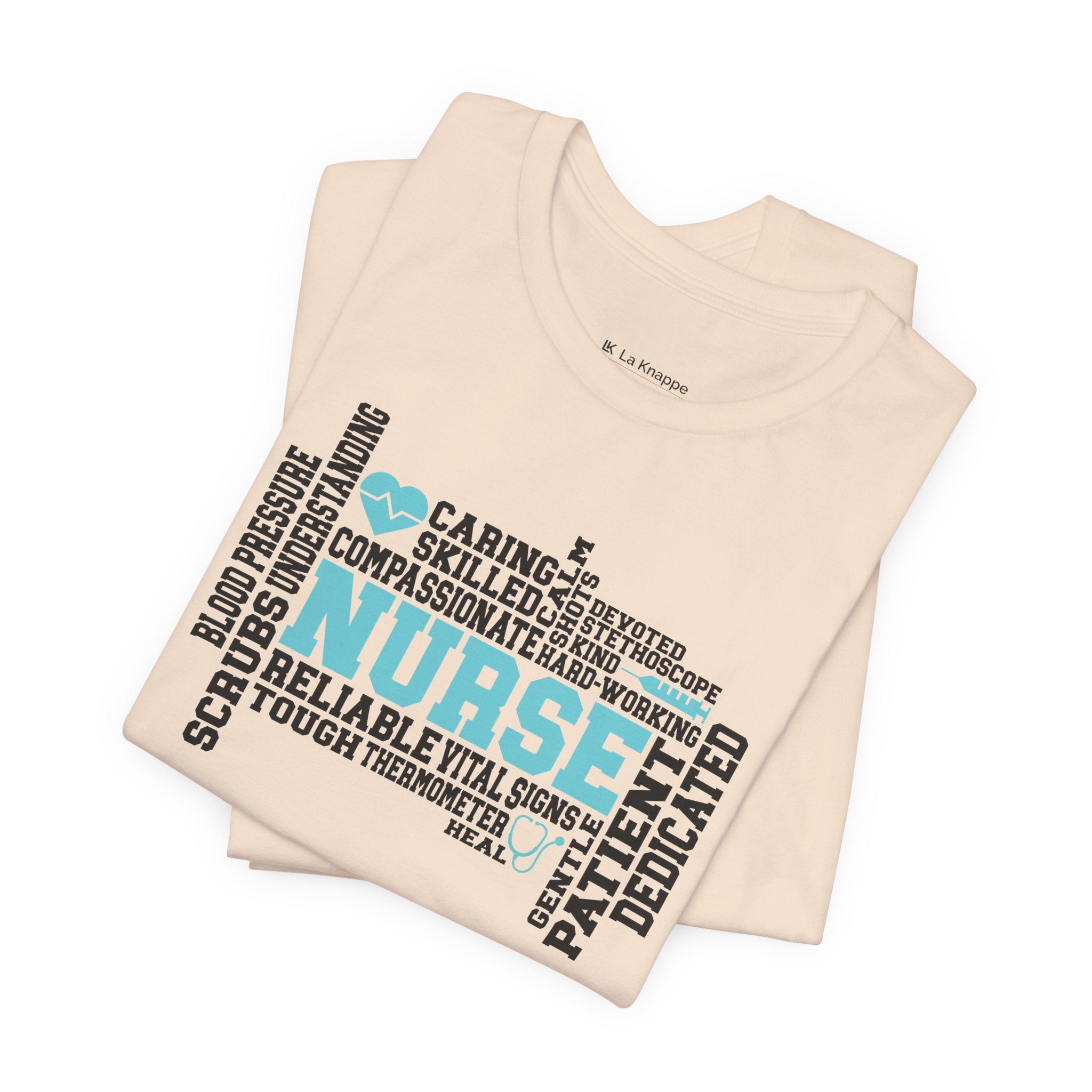 Nurse Word Cloud Tee — Caring, Skilled & Compassionate Nursing Shirt Student Nurse Nurse Gift