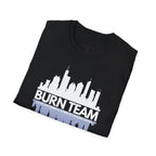 Burn Team T-shirt for Nurses- minimalist, stylish tee on-shift or off duty.