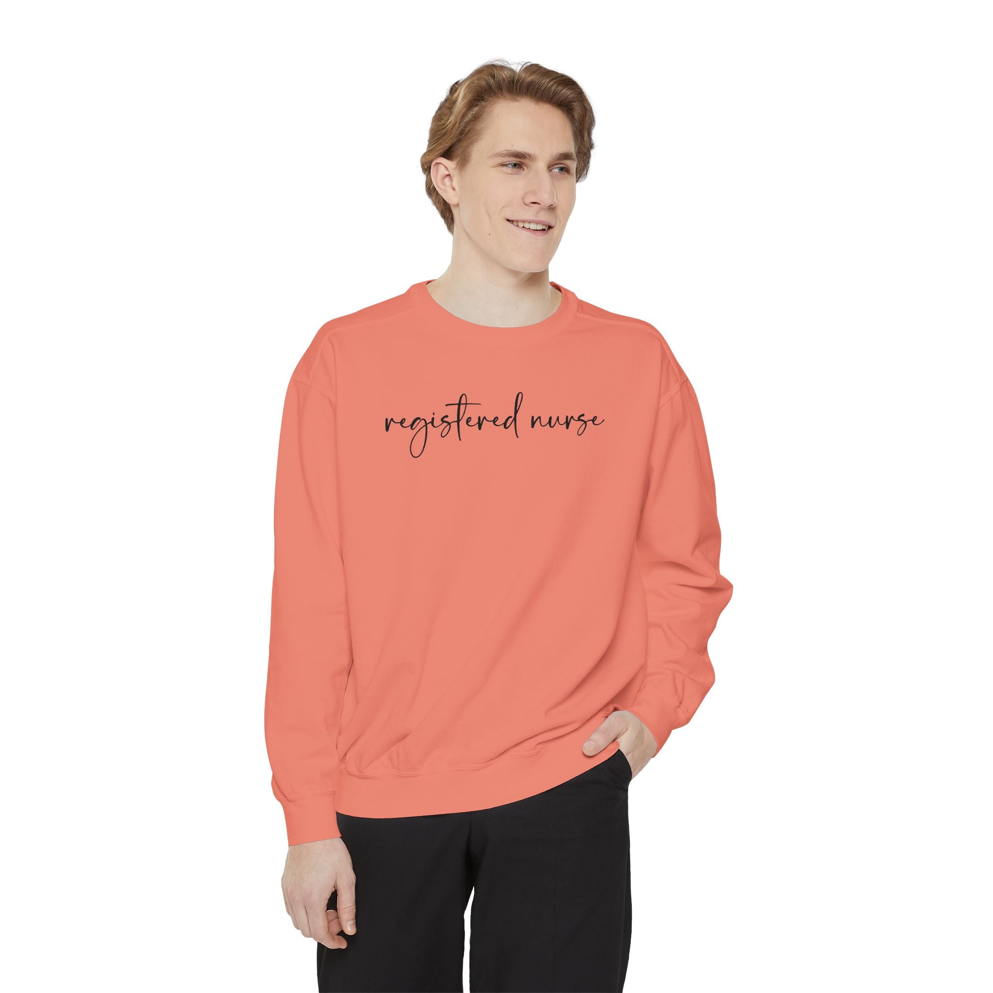 Registered Nurse Embroidered Script Sweatshirt
