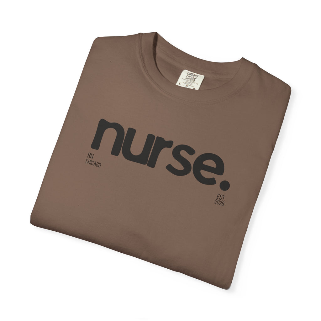 Nurse Chicago Graphic Tee — 'nurse.' Minimalist Medical T‑Shirt