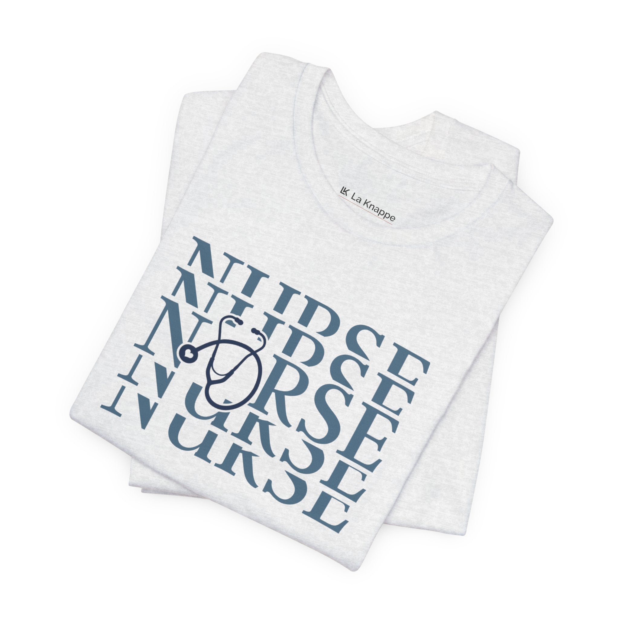 Nurse Stethoscope Graphic Tee — Repeating 'NURSE' Design Student Nurse Cool Nurse Gift For Nurse