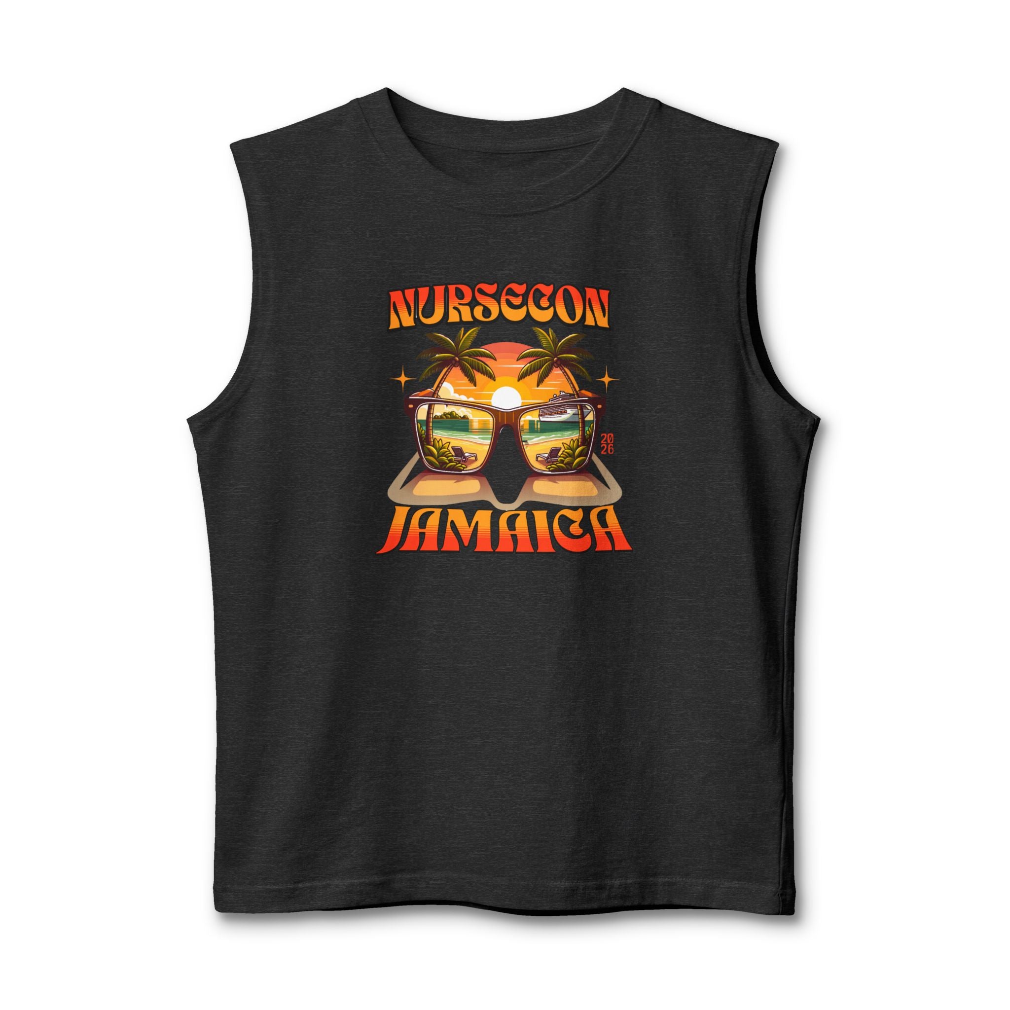 NurseCon Sunset Vibe Jamaica Muscle Tank  Nurse Cruise Trip T-Shirt