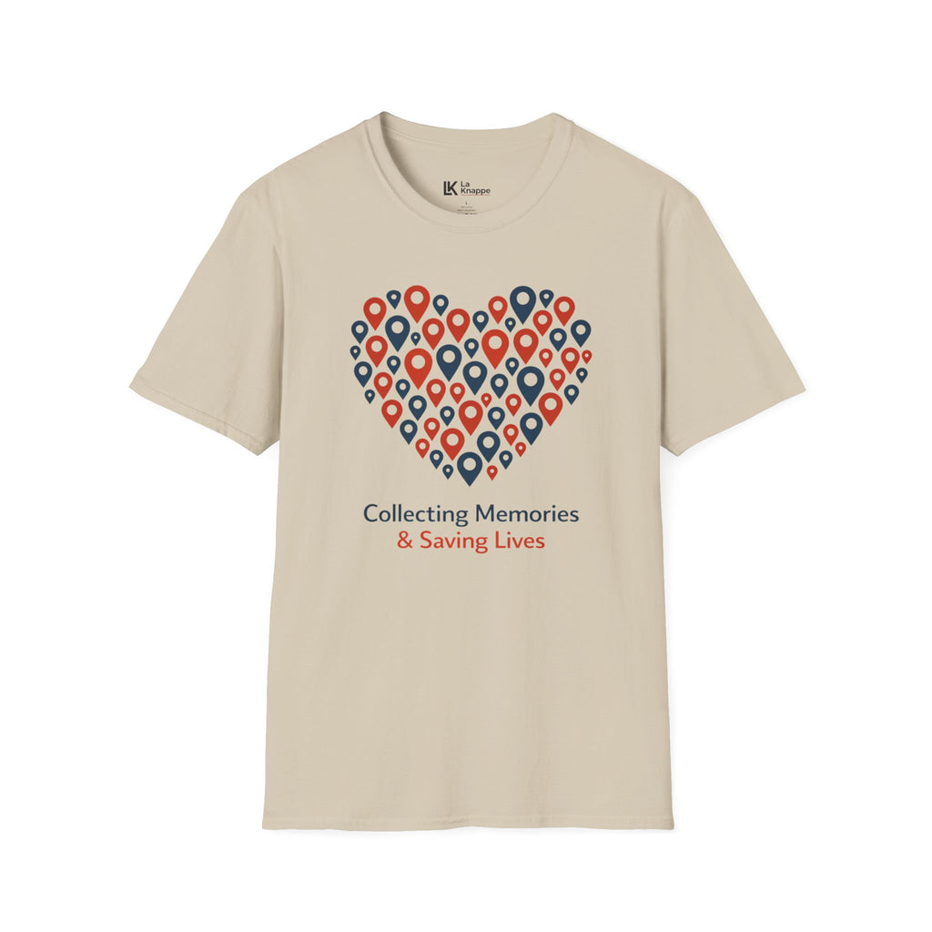 Travel T-Shirt – "Collecting Memories, Saving Lives" Graphic Travel Nurse Tee