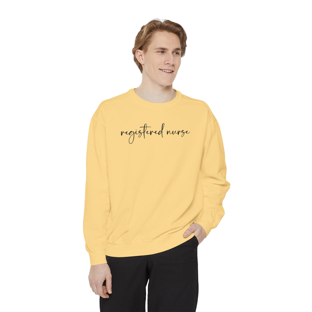 Registered Nurse Embroidered Script Sweatshirt