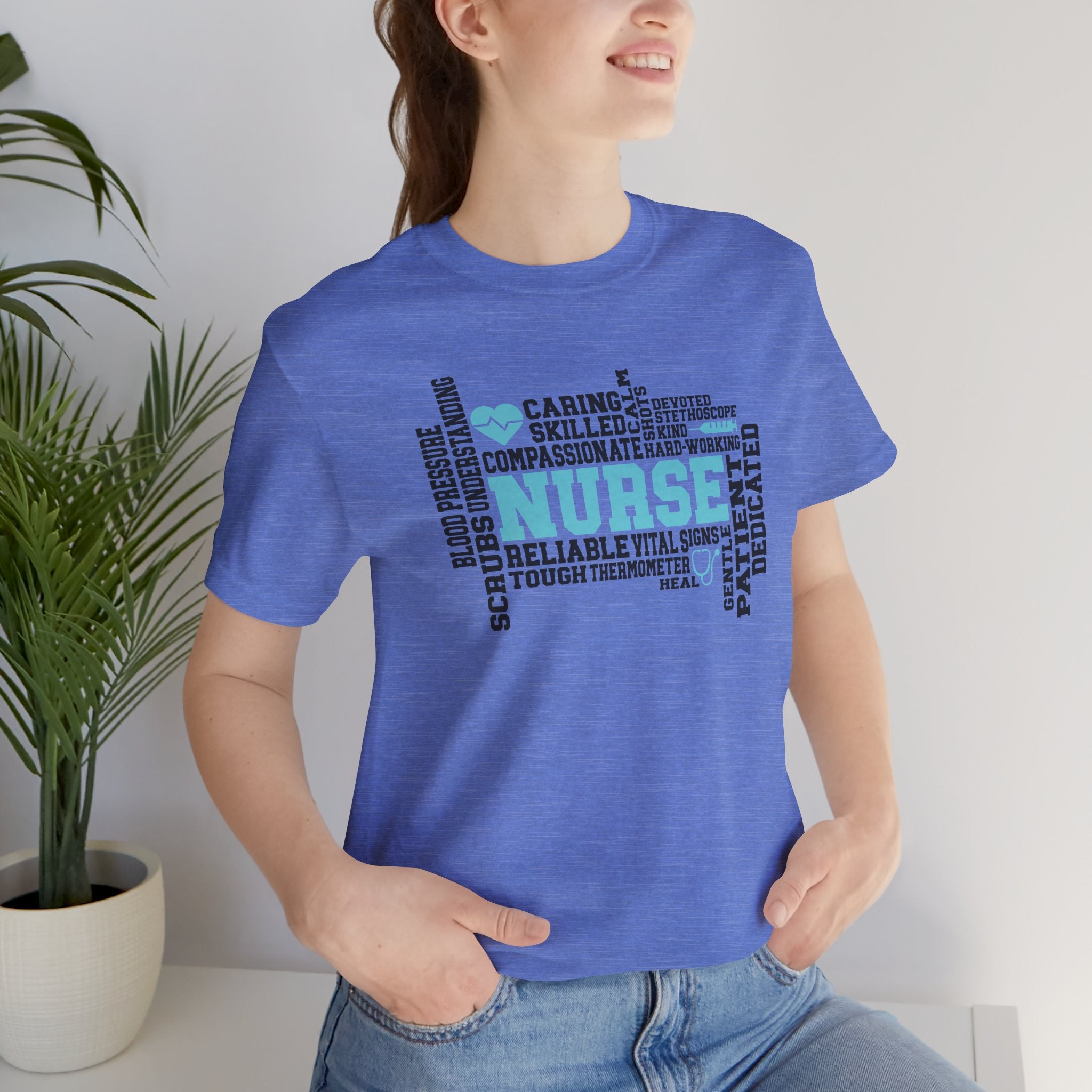Nurse Word Cloud Tee — Caring, Skilled & Compassionate Nursing Shirt Student Nurse Nurse Gift
