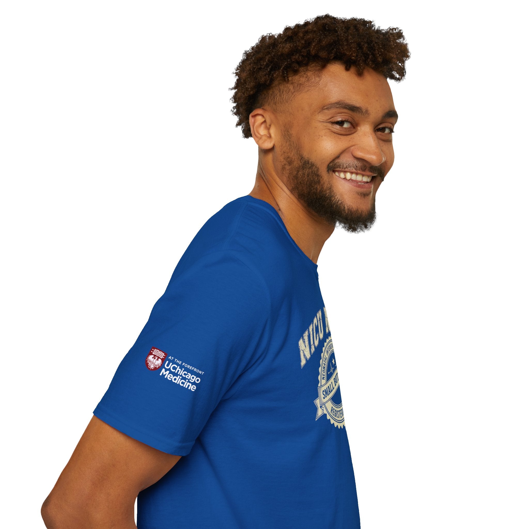 NICU Nurse T-Shirt — Neonatal Intensive Care Nurse Tee Badge "Small But Mighty" Graphic T-Shirts