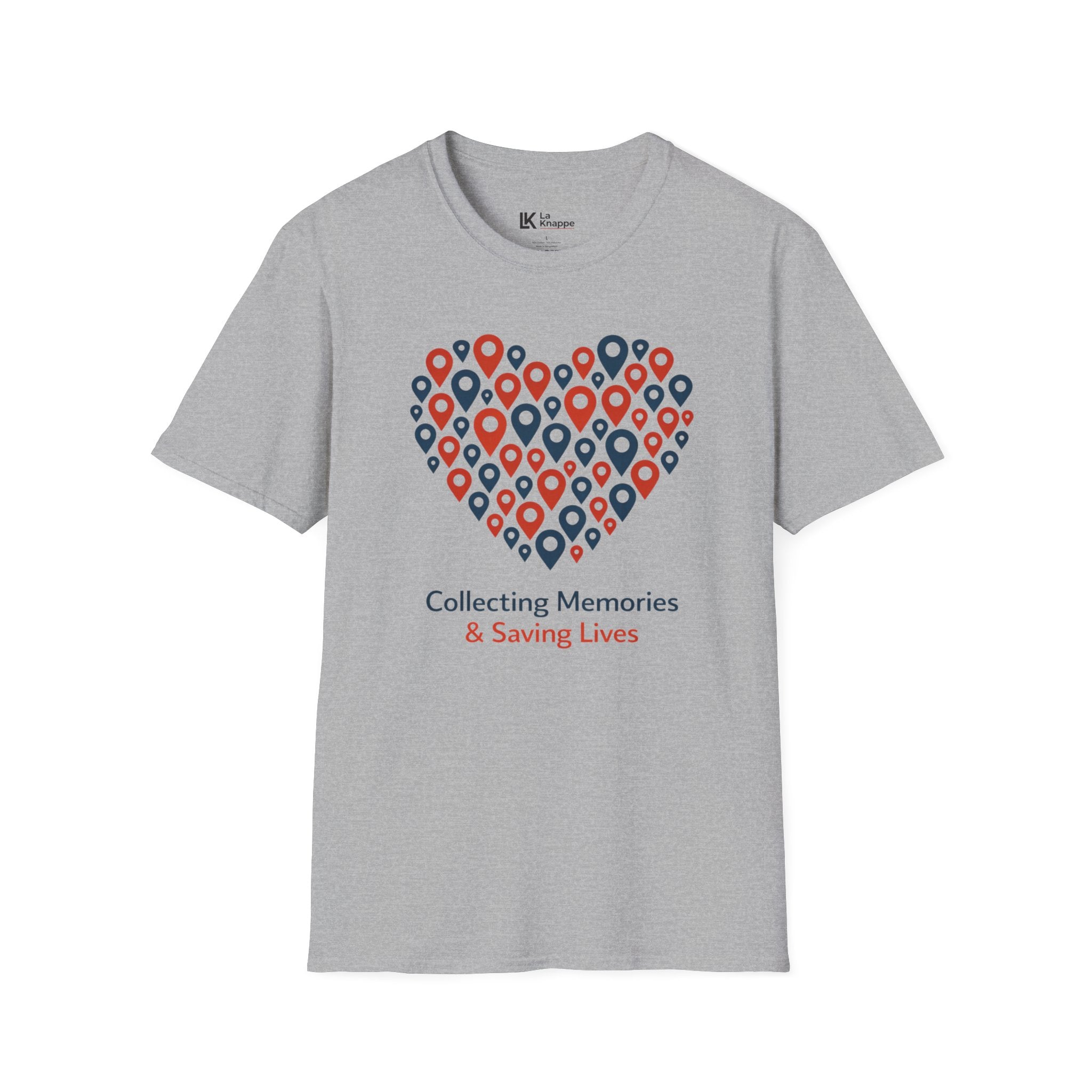Travel T-Shirt – "Collecting Memories, Saving Lives" Graphic Travel Nurse Tee