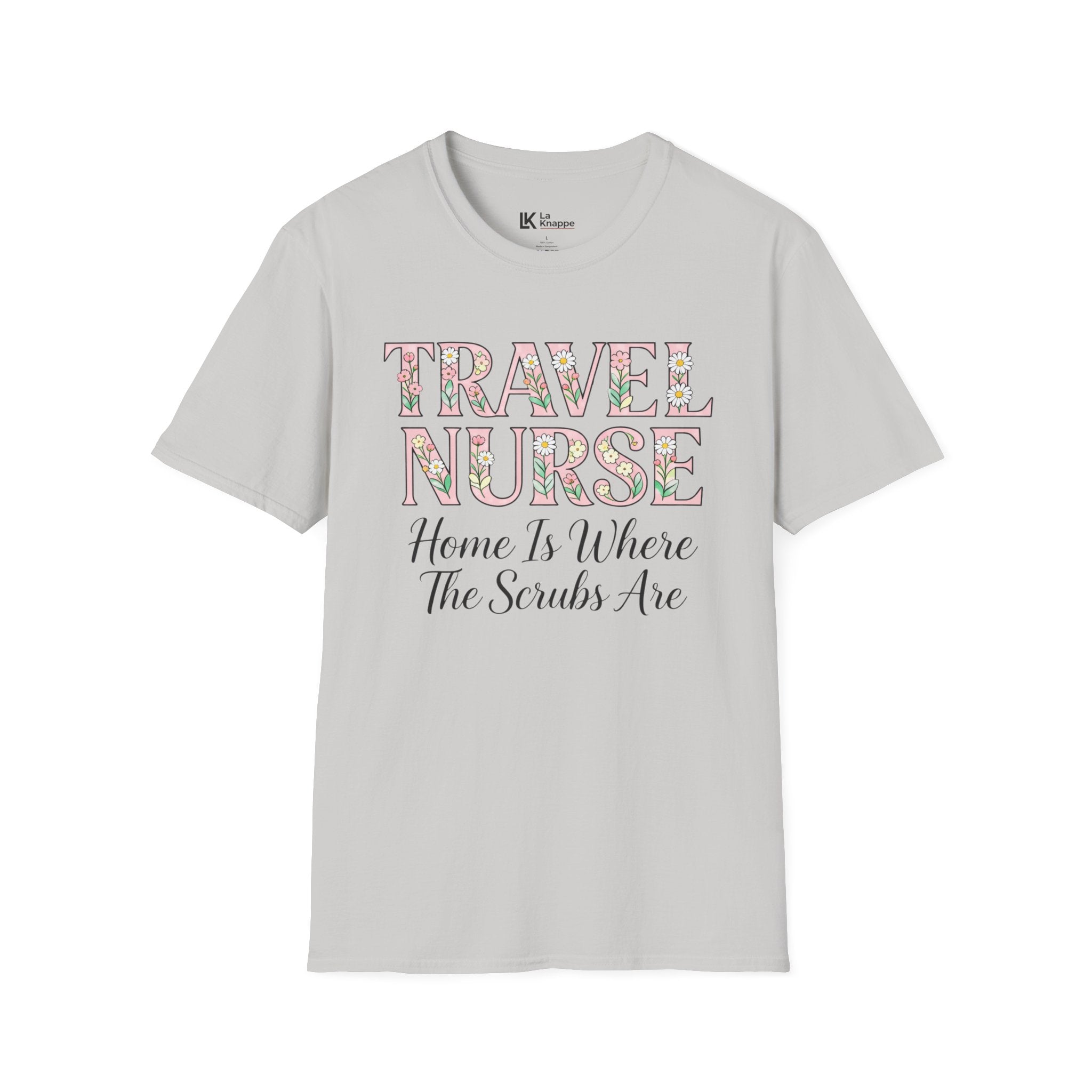 Travel T-shirt- " Travel Nurse: Home Is Where The Scrubs Are" Graphic Travel Nurse Tee