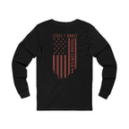 Surgical Trauma RN in Trauma Center Patriotic Nurses STICU Nurses Wear American Flag Long Sleeve Tee- Clinical Long Sleeve T-Shirts