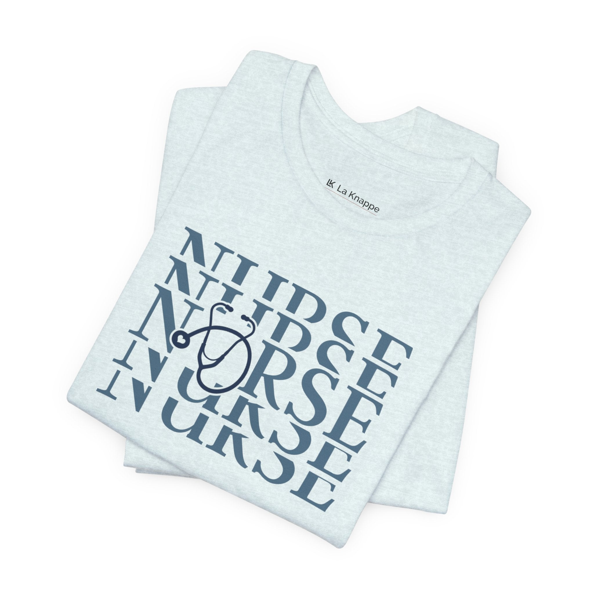 Nurse Stethoscope Graphic Tee — Repeating 'NURSE' Design Student Nurse Cool Nurse Gift For Nurse