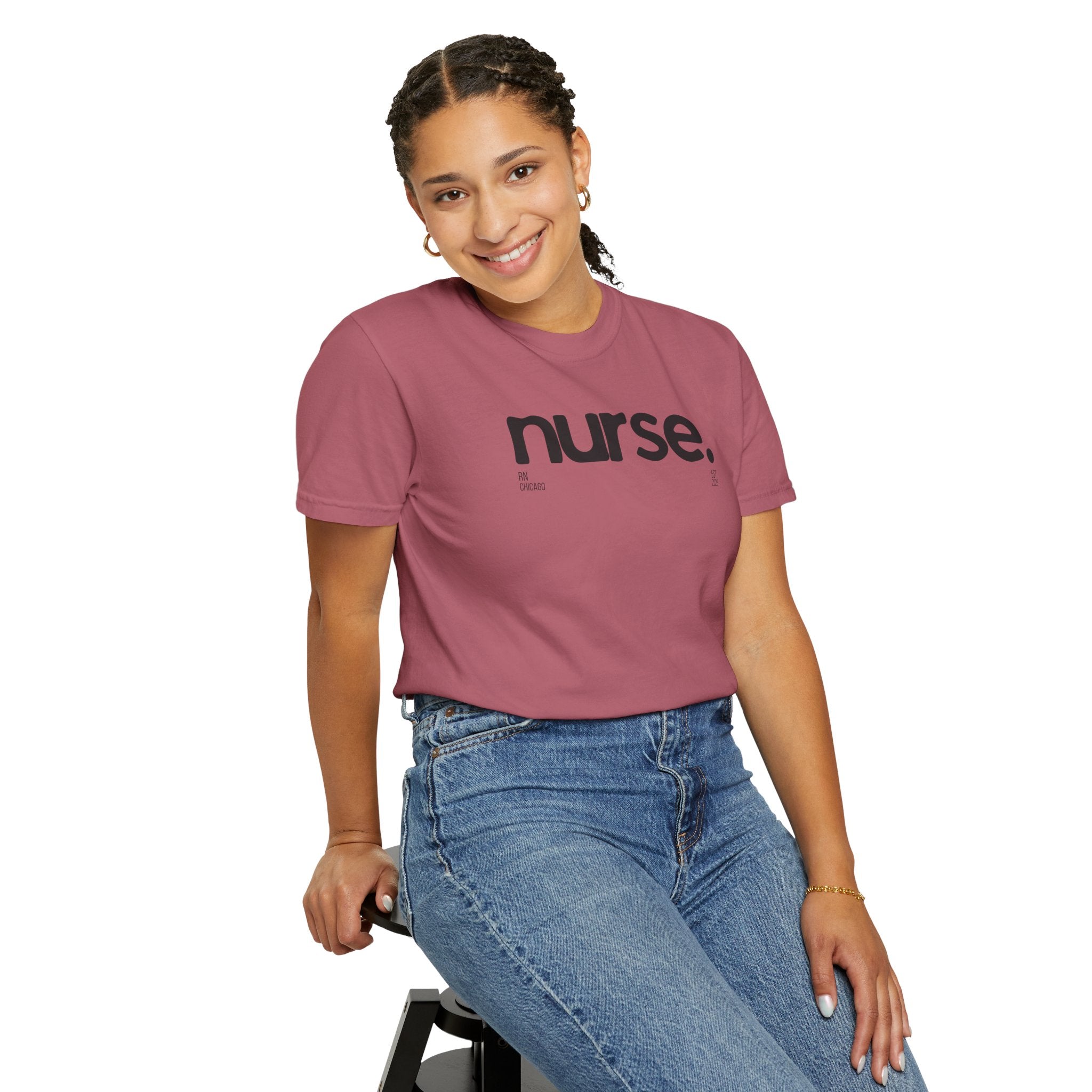 Nurse Chicago Graphic Tee — 'nurse.' Minimalist Medical T‑Shirt