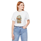 Nurse Coffee Cup Tee — "Fueled by Caffeine and Caring" Retro Nurse Graphic T‑Shirt Nursing Student Tees Student Nurse