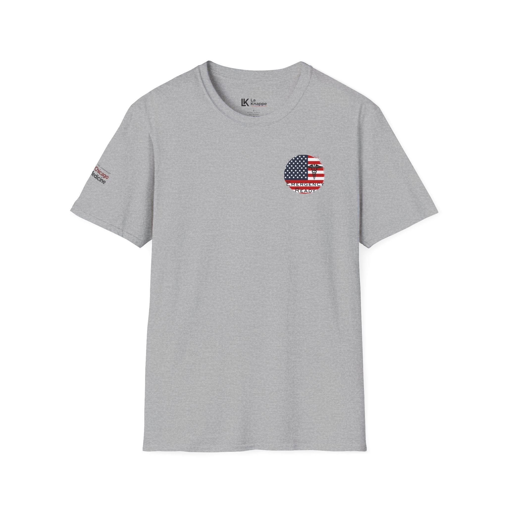 American Flag Circle T-Shirt — Patriotic USA Emergency Ready Nurse T-Shirt