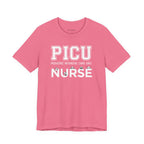 PICU Nurse T‑Shirt — Cute ICU Neonatal Nurse Tee (Baby Paw Icons)