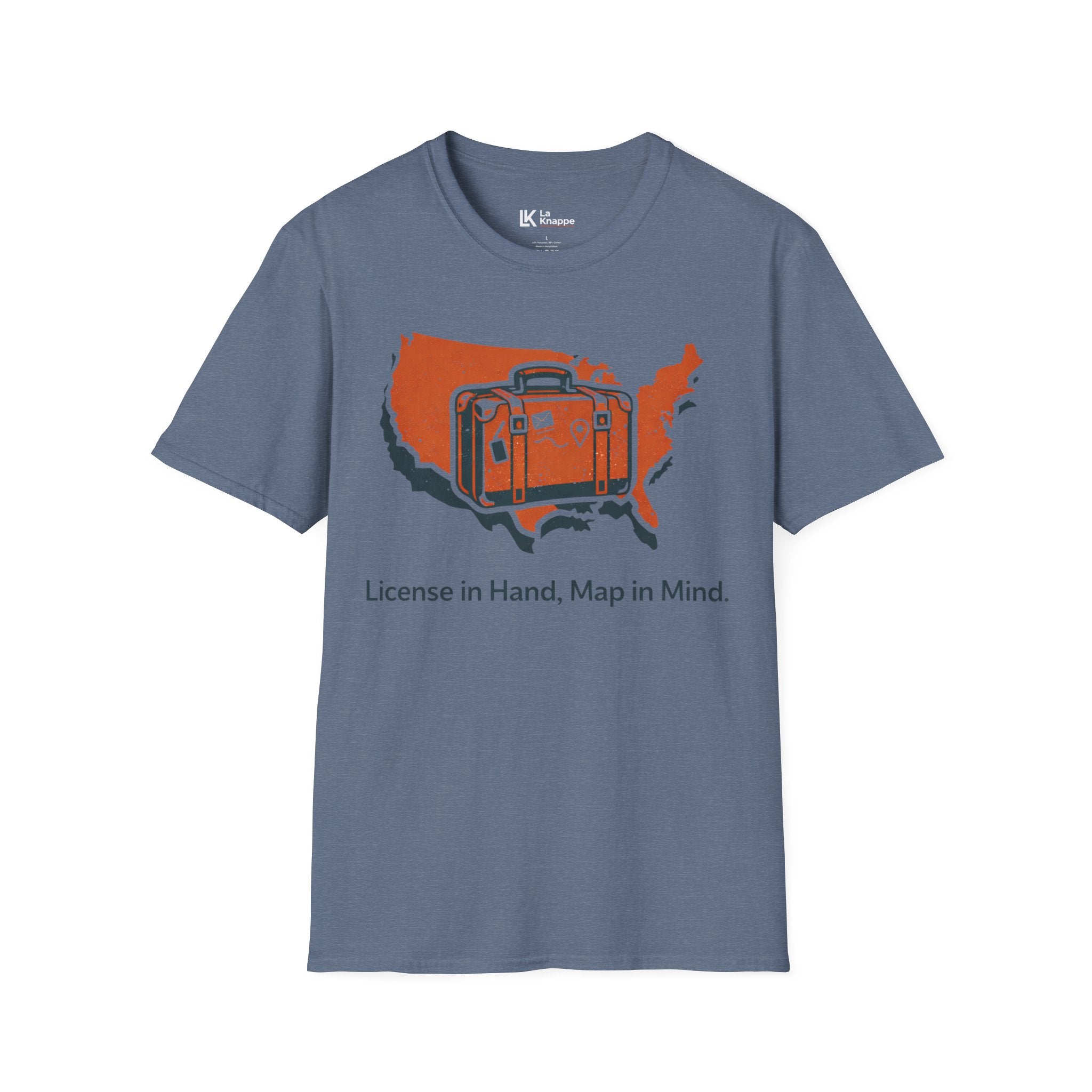 Travel T-Shirt – "License in Hand, Map in Mind" Graphic Tee