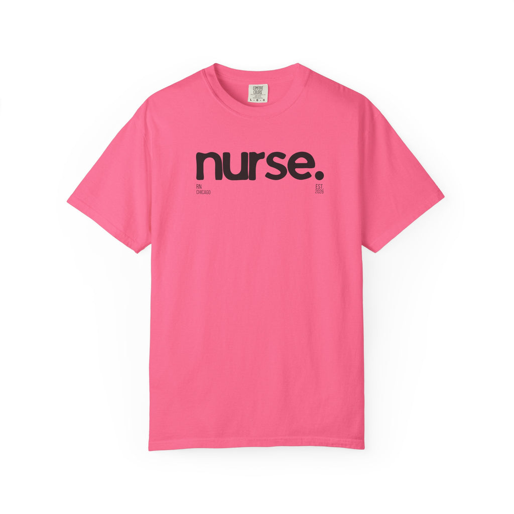 Nurse Chicago Graphic Tee — 'nurse.' Minimalist Medical T‑Shirt