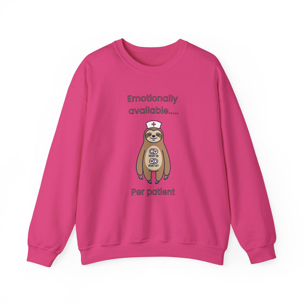 Emotionally Available Per Patient - Premium Nurse Sweatshirt Cute Sweatshirt