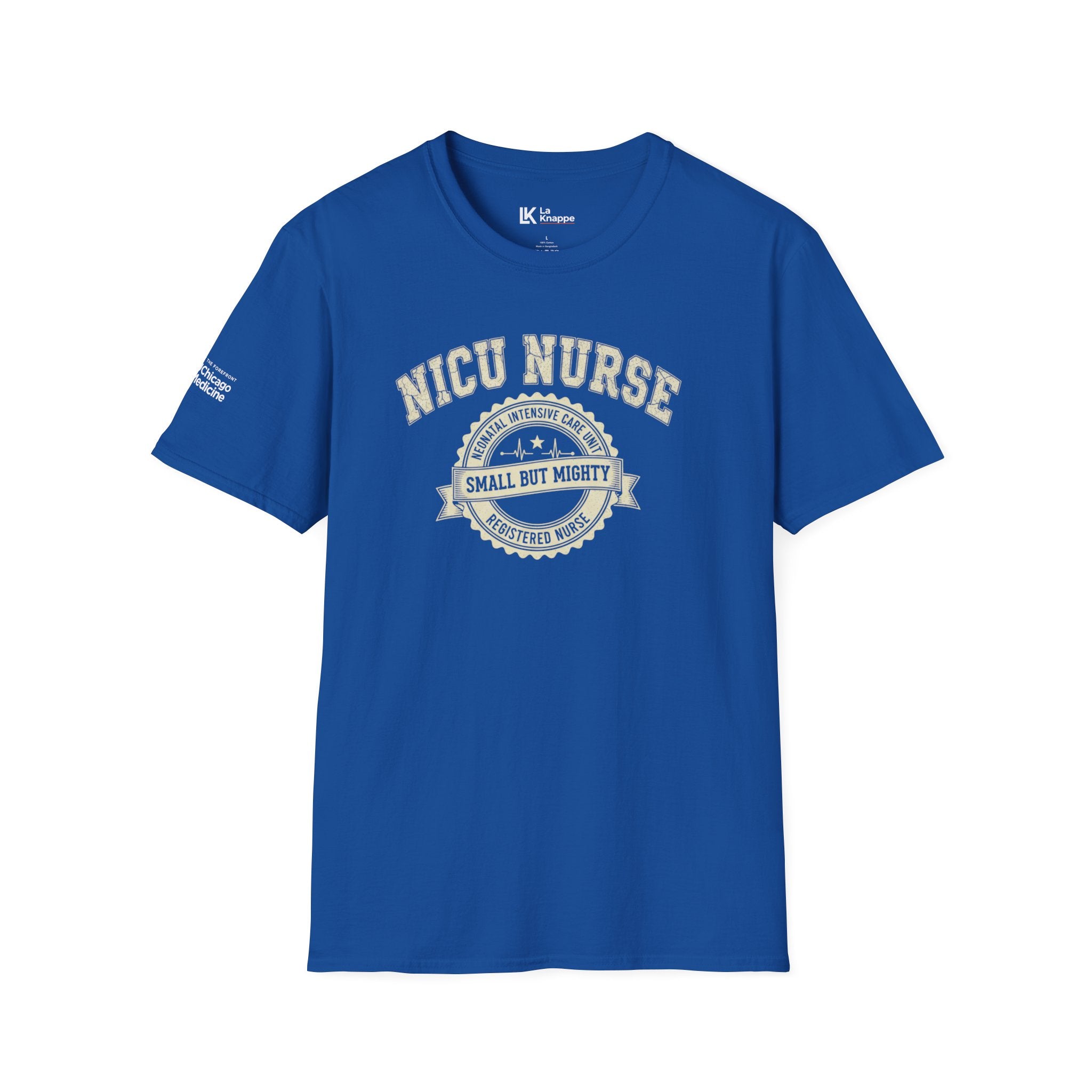 NICU Nurse T-Shirt — Neonatal Intensive Care Nurse Tee Badge "Small But Mighty" Graphic T-Shirts