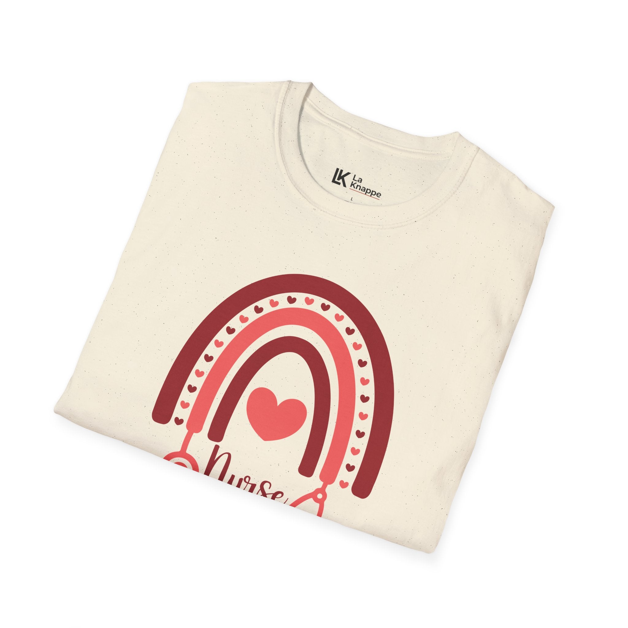 School Nurse Rainbow Heart Tshirt