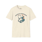 Travel Nurse Master of Adaptation Stethoscope T-Shirt — Nurse & Med Student Gift Travelling Adventure and Healthcare