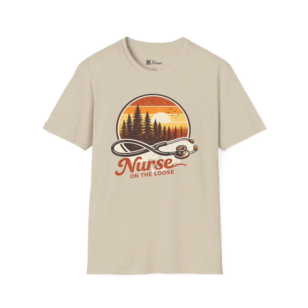 Travel RN T-Shirt – "Nurse On The Loose" Graphic Tee