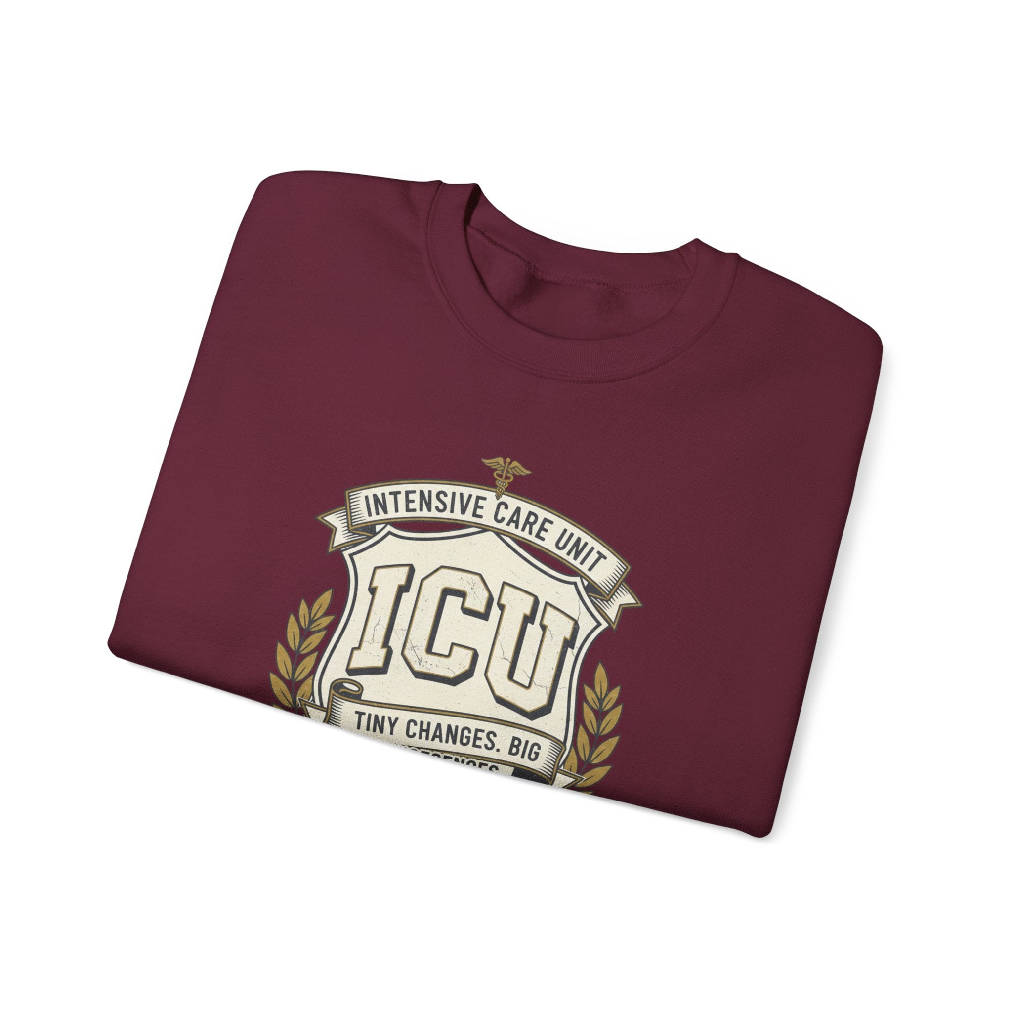ICU Crest Sweatshirt — Intensive Care Unit Nurse & Doctor Gift