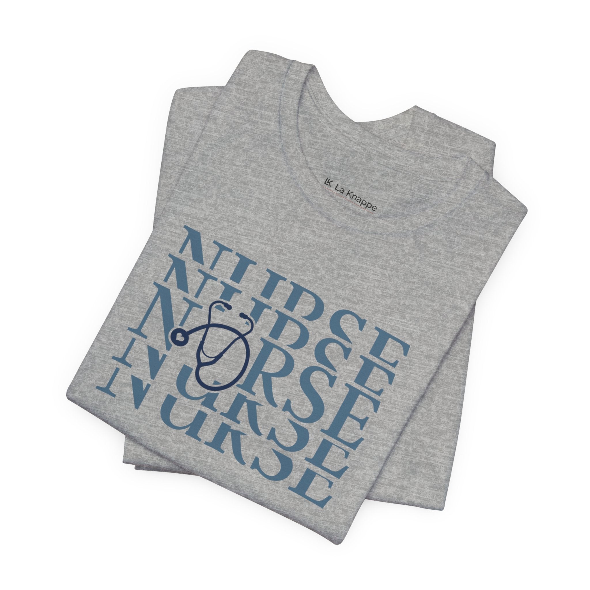 Nurse Stethoscope Graphic Tee — Repeating 'NURSE' Design Student Nurse Cool Nurse Gift For Nurse