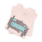 Nurse Word Cloud Tee — Caring, Skilled & Compassionate Nursing Shirt Student Nurse Nurse Gift