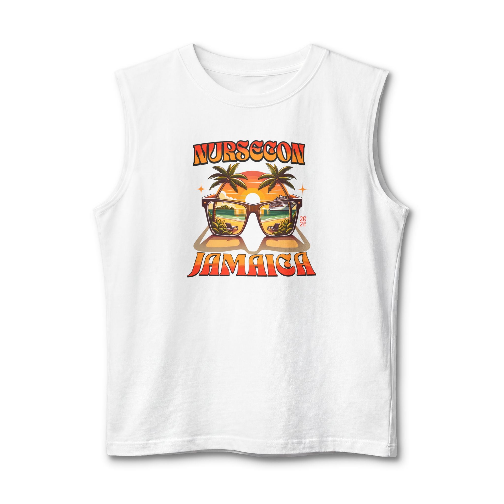 NurseCon Sunset Vibe Jamaica Muscle Tank  Nurse Cruise Trip T-Shirt