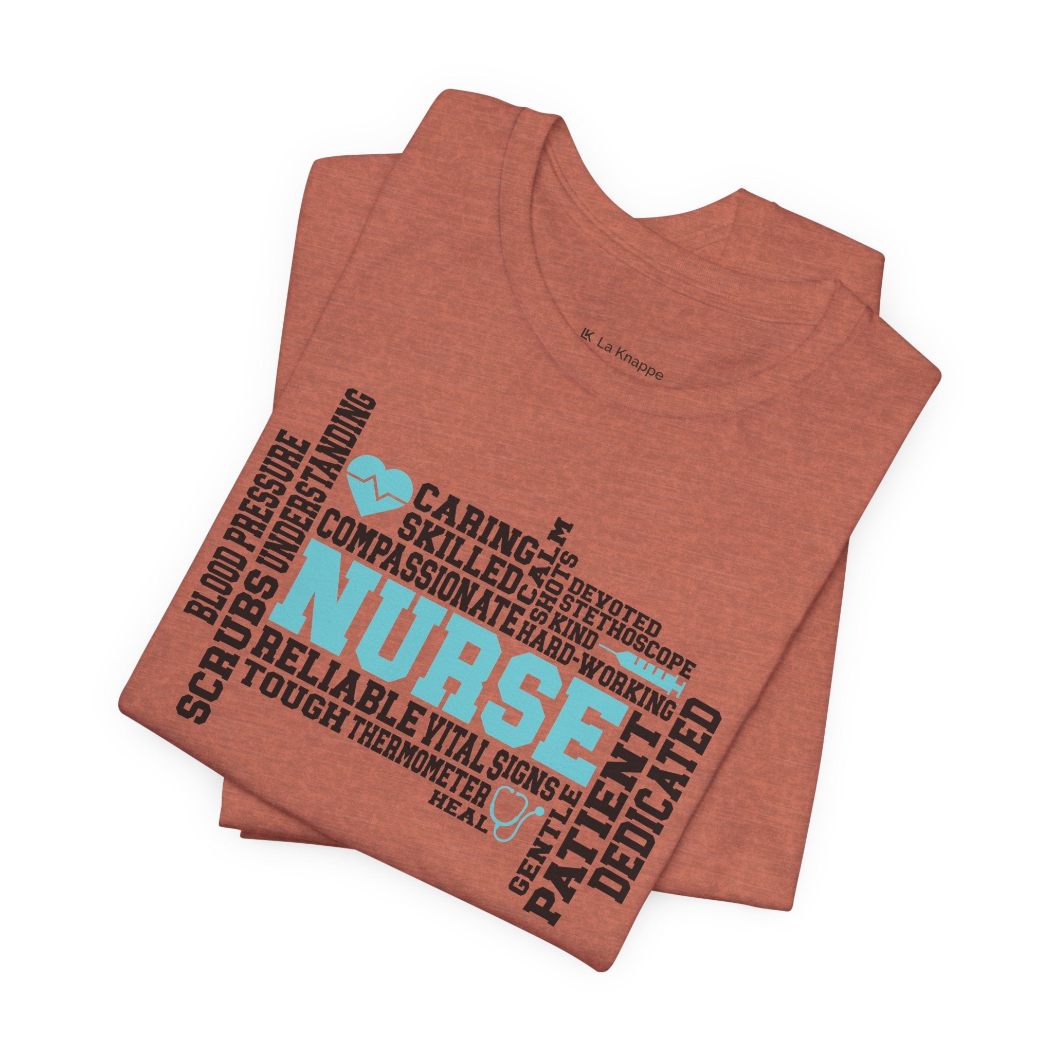 Nurse Word Cloud Tee — Caring, Skilled & Compassionate Nursing Shirt Student Nurse Nurse Gift
