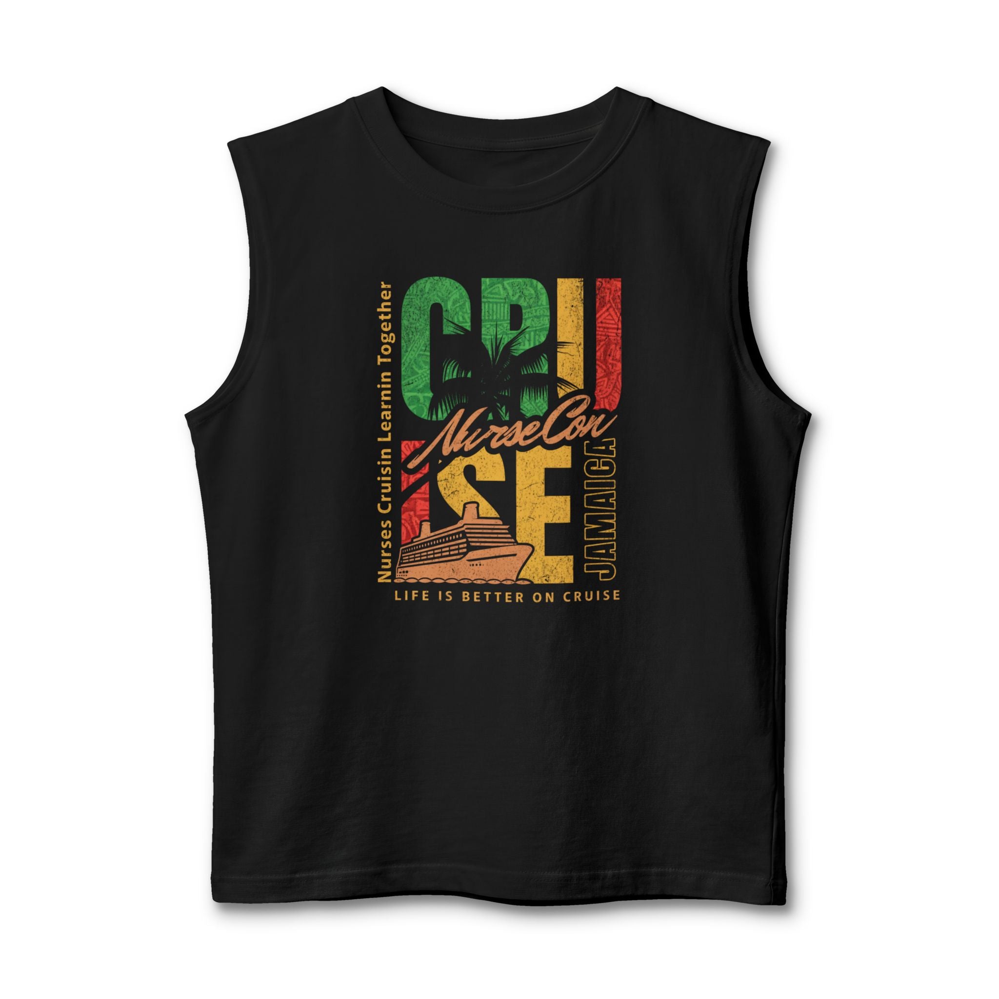 NurseCon Cruise Jamaica Muscle Tank — Life Is Better on Cruise Vintage Palm Tee Nurse Cruise Trip