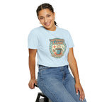 Caffeinated & Caring Nurse T‑Shirt — Retro Coffee Nursing Tee