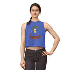 Nurse Conference Cruise Trip Crop Top — "Stat: to The Lido Deck" Tropical Palm & Drink Graphic Nurse T- Shirt