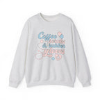Nurse Life Sweatshirt — "Coffee, Scrubs & Rubber Gloves" Pastel Medical Crewneck