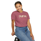Nurse. Chicago Script Tee — Soft Garment-Dyed Nurse T-Shirt