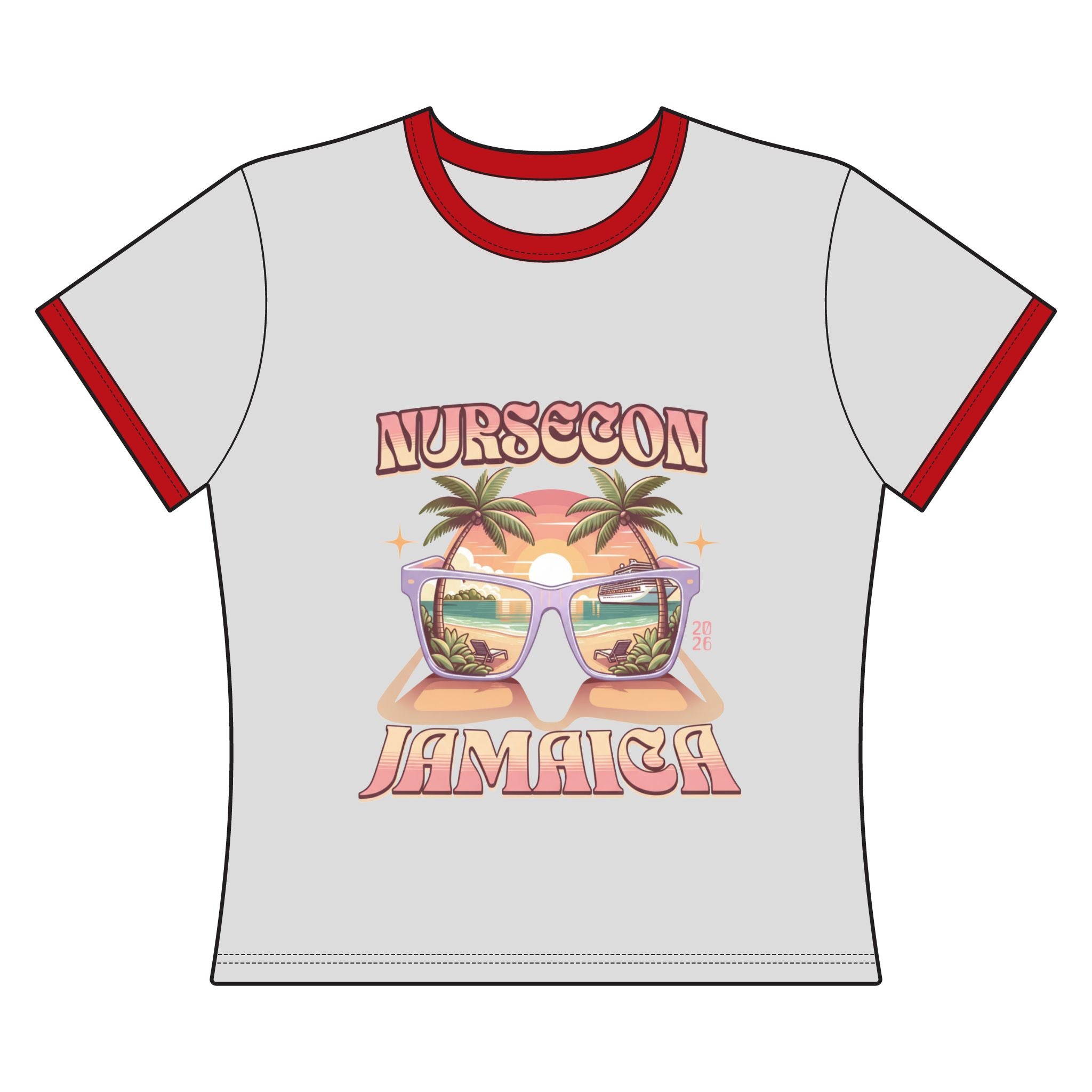 Nurse Cruise T-Shirt Crop Tee - Women's Ringer Tee NurseCon